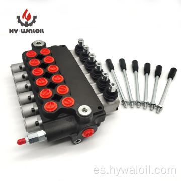 Válvula de control direccional de monobloque hidráulico de la serie P80